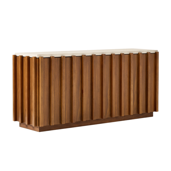 Furn Heaven Ardent Fluted Wood Media Console