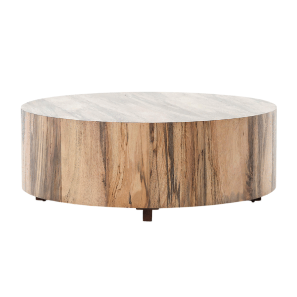 Furn Heaven Timber Drum Coffee Table