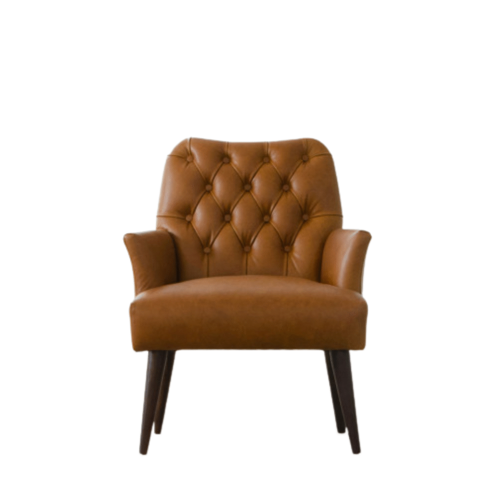 Furnheaven Milan Tufted Leather Armchair