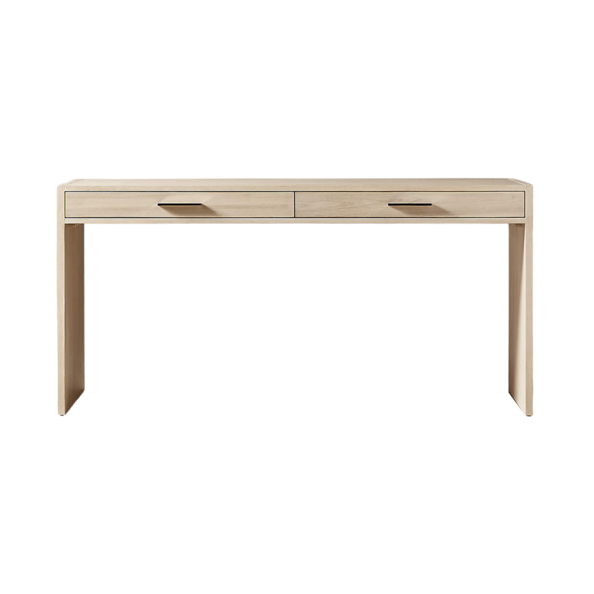 Furnheaven Segnato 2-Drawer White Wood Desk
