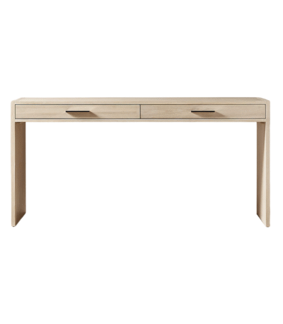 Furnheaven Segnato 2-Drawer White Wood Desk