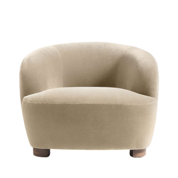 Furnheaven Taupe Market Accent Chair