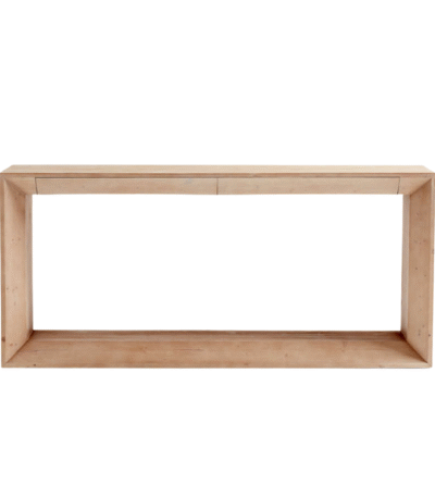 Furnheaven Vernon 72 Rectangular Natural Pine Wood Storage Console Table