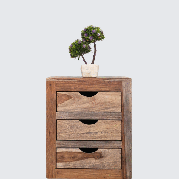 Furnheaven Alpaca Modern Bedside Table with Drawer