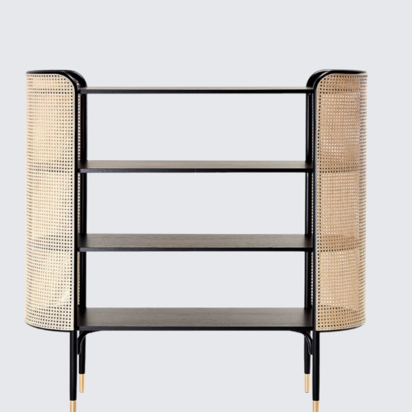 Furnheaven  Bookshelf Black Mango Wood