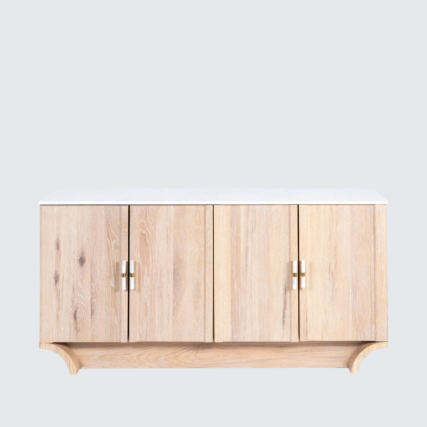 Furnheaven Dune Side Board with Marble Top