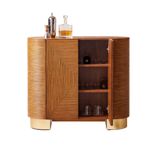 Furnheaven Avalon Rattan Bar Cabinet