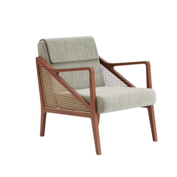 Furn Heaven Mid-Century Cane Cafe Armchair