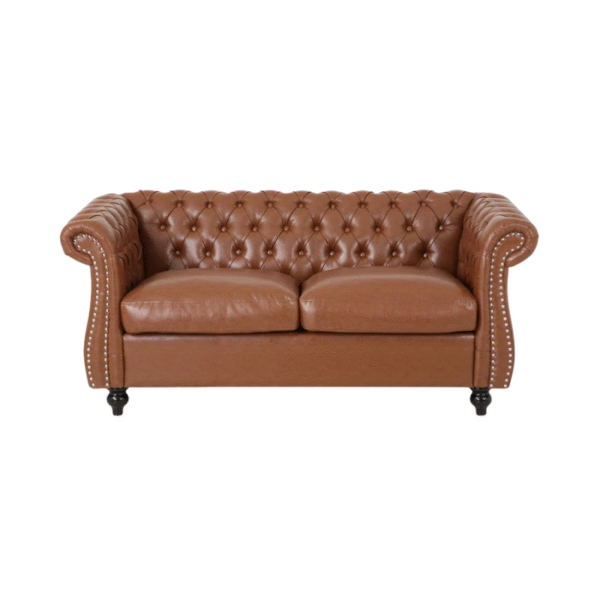 Furnheaven Nismaaya Cammie Chester 2 Seater Leather Sofa