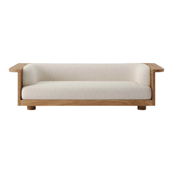 Furnheaven Harita 3 Seater Sofa White Oak Wood