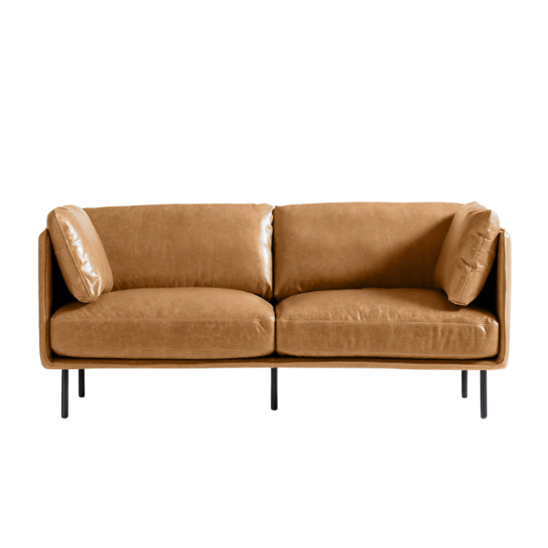 Furnheaven Wells Leather Apartment Sofa