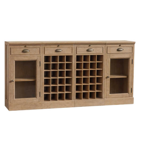 Furnheaven Modular Bar Buffet With Double Wine Grid