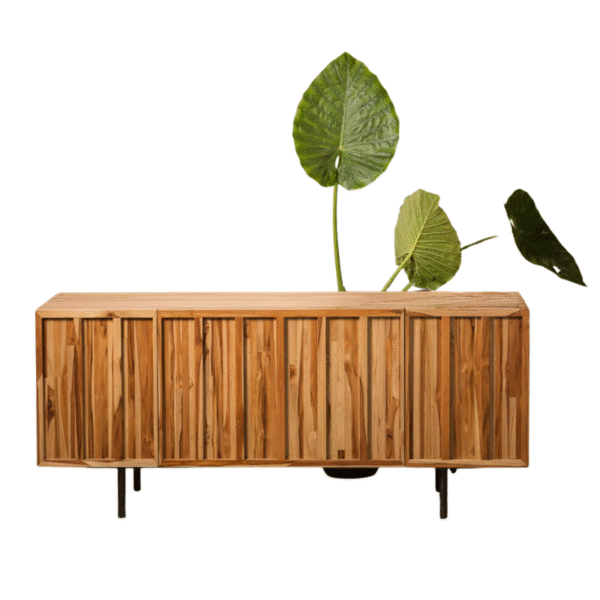 Furnheaven Alena Solid Teak Wood Cabinet & Sideboard