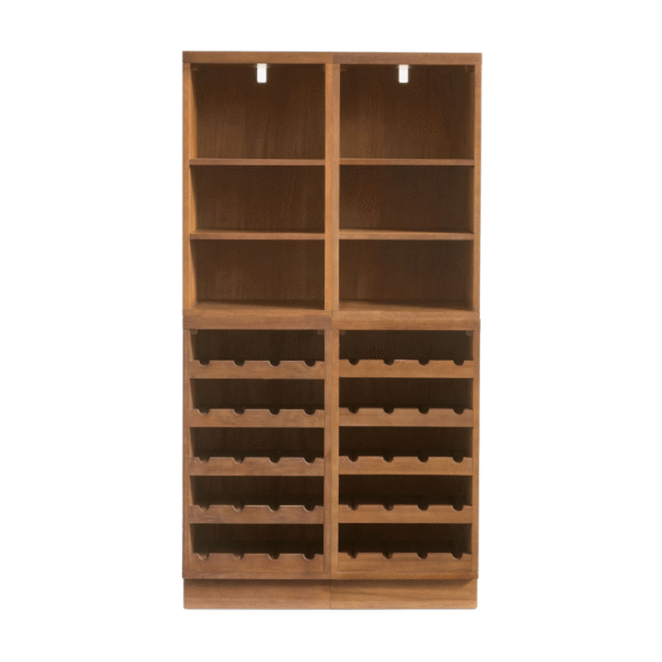 Furnheaven Reed Modular Bar Shelf with Wine Storage