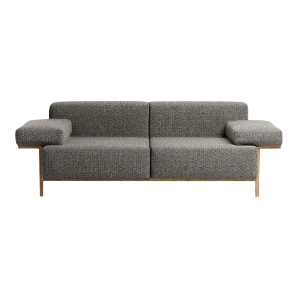 Furnheaven Baudelio 2 Seater Teak Wood Mooner Sofa