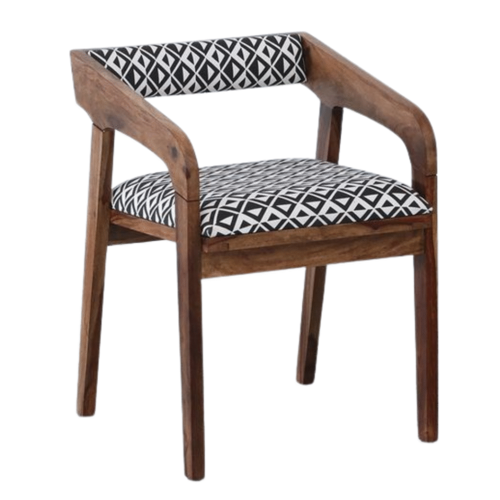 Geo Pattern Wooden Chair
