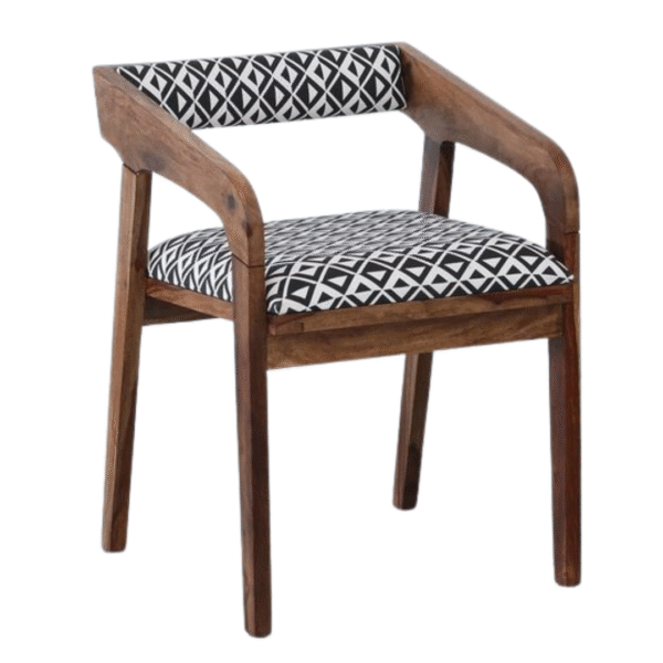 Geo Pattern Wooden Chair