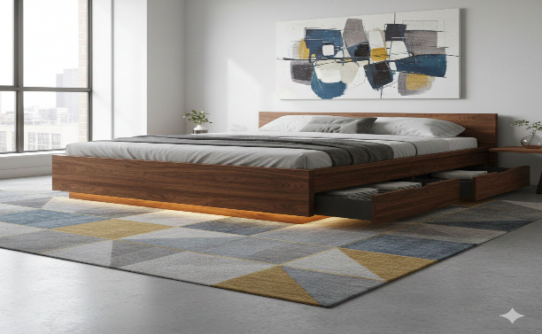 Furniture Wooden Bed Design